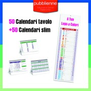 50 Calendari da Tavolo + 50 Calendari Slim7